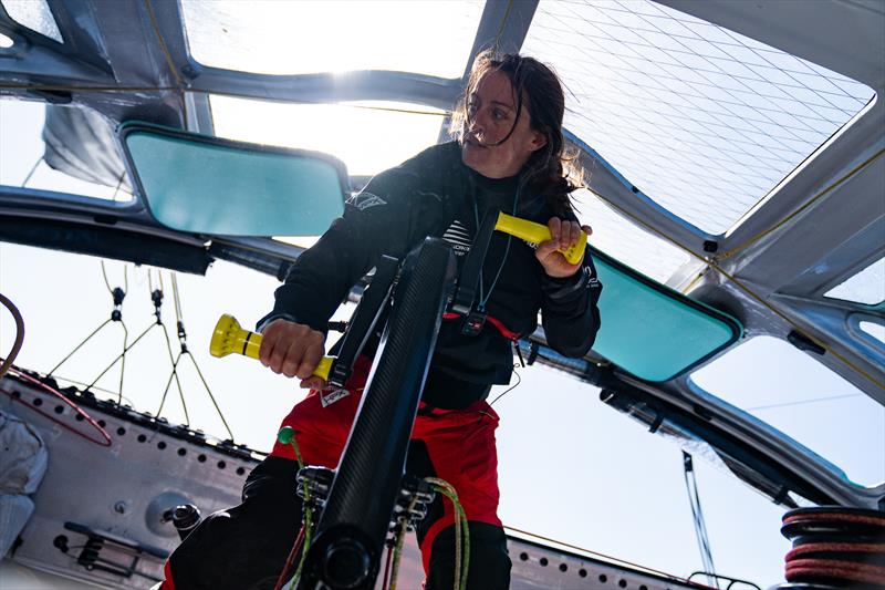 Justine Mettraux aboard Teamwork - Team Snef - 10th Vendée Globe - photo © Gauthier Lebec