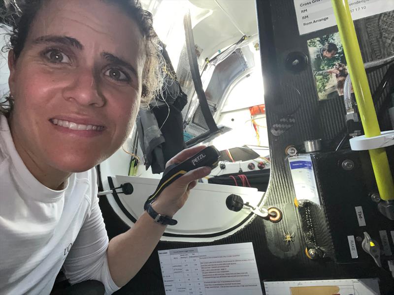 That's not a small spider! Clarisse Crémer has an unwanted guest on board for the Vendée Globe - photo © L'Occitane Sailing Team