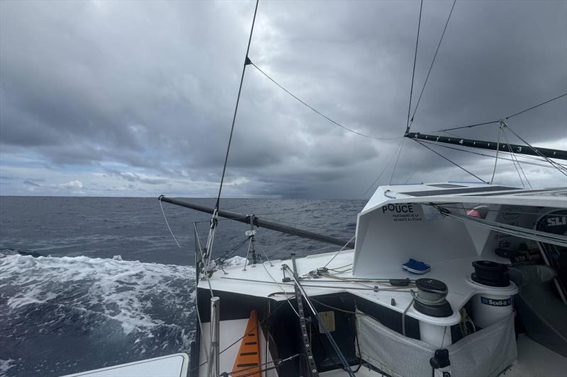 Manuel Cousin examines the clouds from Coup de Pouce during the Vendée Globe 2024 - photo © Manuel Cousin