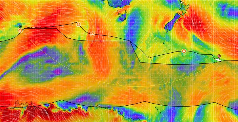 Wind forecast - Youann Richomme - northern most group leader - Vendée Globe race - 2200hrs UTC December 7, 2024 photo copyright Predictwind/Sail-World taken at Royal New Zealand Yacht Squadron and featuring the IMOCA class