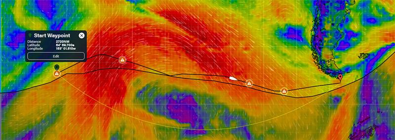 Charlie Dalin - MACIF - wind forecast - mid way to Cape Horn - Sunday, December 22, 1400hrs photo copyright Predictwind taken at Yacht Club de France and featuring the IMOCA class