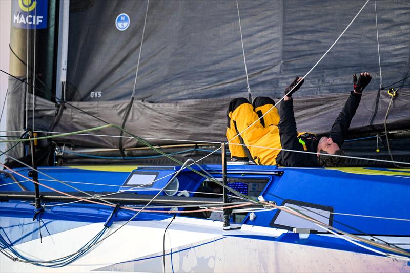 Charlie Dalin (FRA) is photographed after winning the Vendée Globe, on January 14, in Les Sables d'Olonne, France - photo © Jean-Louis Carli / Alea