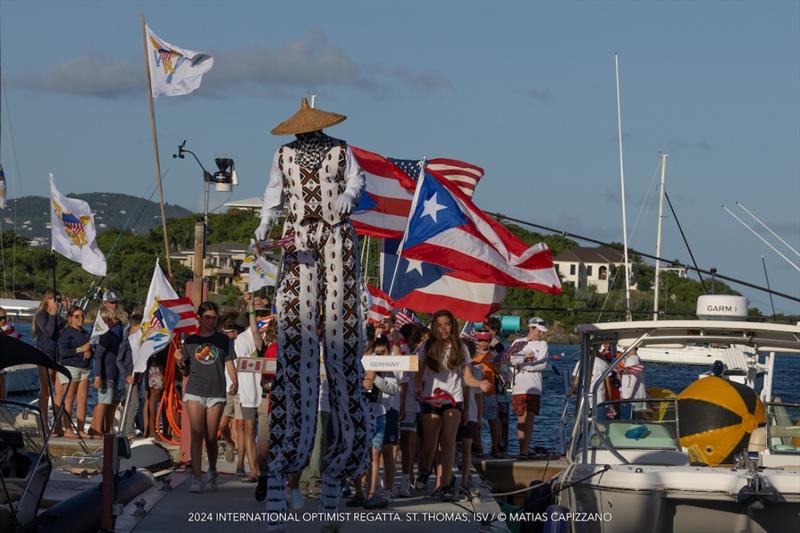 31st International Optimist Regatta - The Parade of Nations opening event at the St. Thomas Yacht Club photo copyright Matias Capizzano taken at St. Thomas Yacht Club and featuring the Optimist class