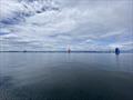 Watching the fleet approach the turning mark on the final miles of the 2024 Blake Island Race © David Schmidt