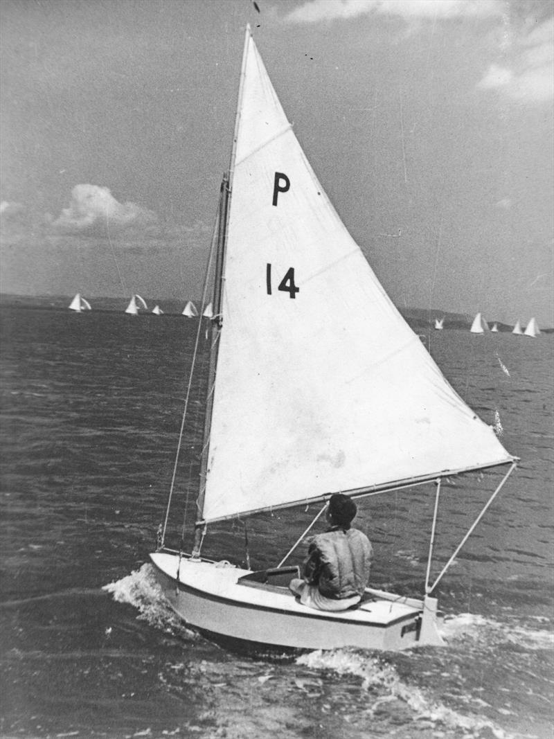 Jim Mackay competing in the P class in which he represented Auckland in the Tanner Cup photo copyright Mackay Family archives taken at Takapuna Boating Club and featuring the P class class