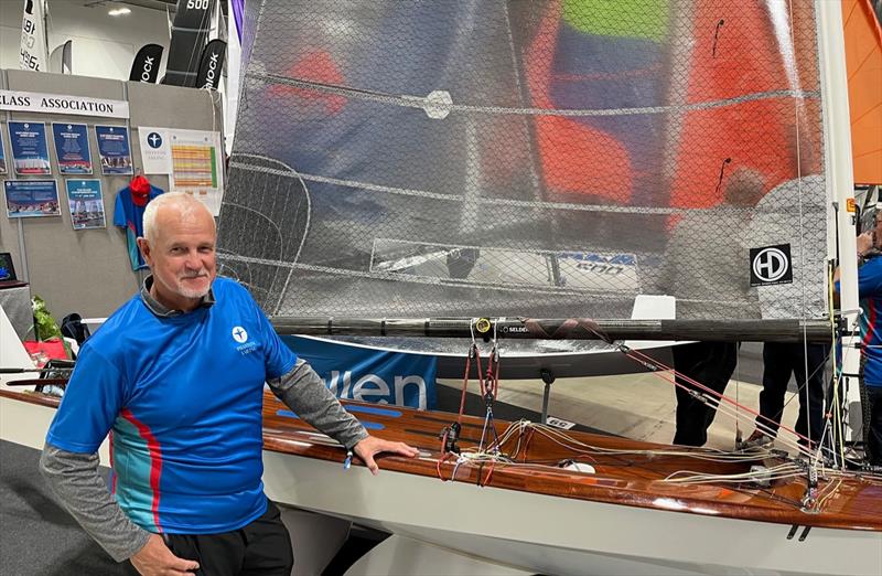 Alan Husk owner of the John Claridge ‘woodie' on the Phantom class stand at the RYA Dinghy & Watersports Show - photo © Mike Webster & Andy Smith