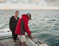 Fishing and seafood are a big feature of life afloat for Tim Phillips (seen here filleting) and the cruise-in-company © The Wooden Boatshop