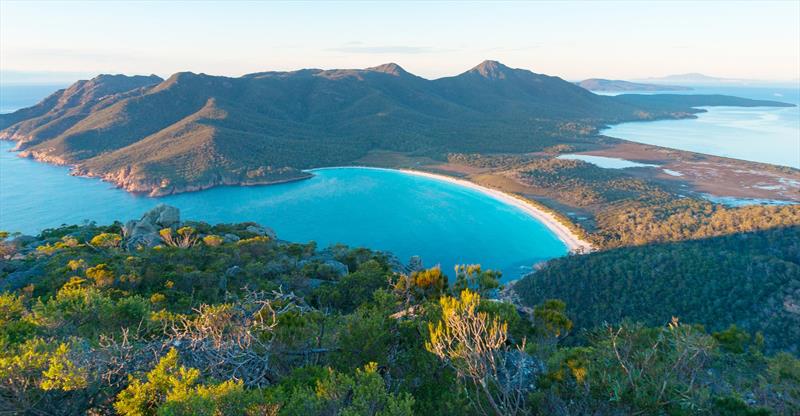 The stunning natural wonders of Tasmania's east coast including Wineglass Bay, Freycinet National Park and Coles Bay provided the perfect backdrop for the five adventurous Riviera owners - photo © Riviera Australia