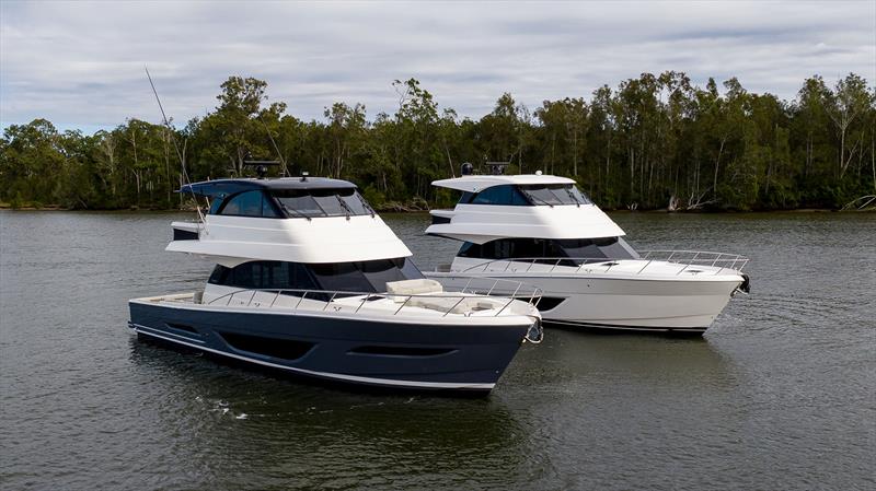 Maritimo M55, M60, and M600 Black Edition - M600 in the foreground, M55 in the background photo copyright Maritimo taken at  and featuring the Power boat class