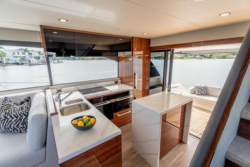 Maritimo M55, M60, and M600 Black Edition - M55 Galley photo copyright Maritimo taken at  and featuring the Power boat class