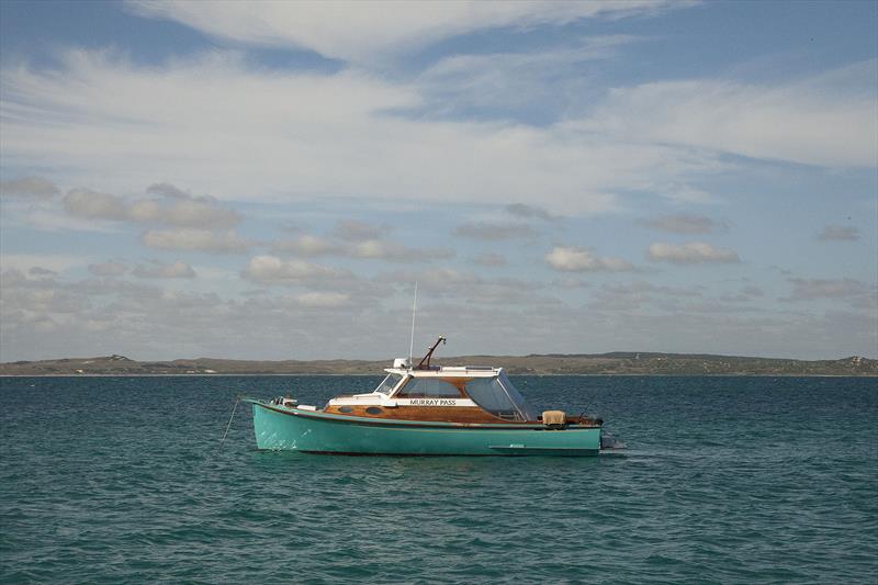 Murray Pass, the Cheviot 32, off the Flinders Island Group in South Australia photo copyright The Wooden Boatshop taken at Sorrento Sailing Couta Boat Club and featuring the Power boat class