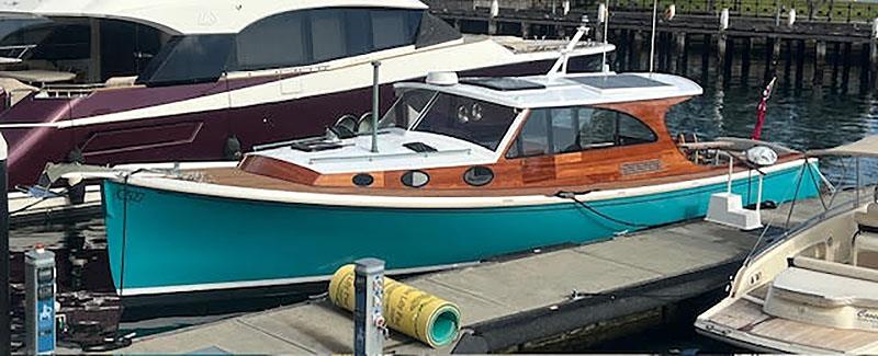 The newly launched Deal Island 50, Winter Cove, in Sydney during her 1000nm shakedown cruise photo copyright The Wooden Boatshop taken at Sorrento Sailing Couta Boat Club and featuring the Power boat class