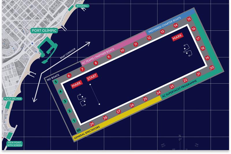 Course boundaries - Predictwind - Barcelona -  August 2024 photo copyright Predictwind taken at Royal New Zealand Yacht Squadron and featuring the  class