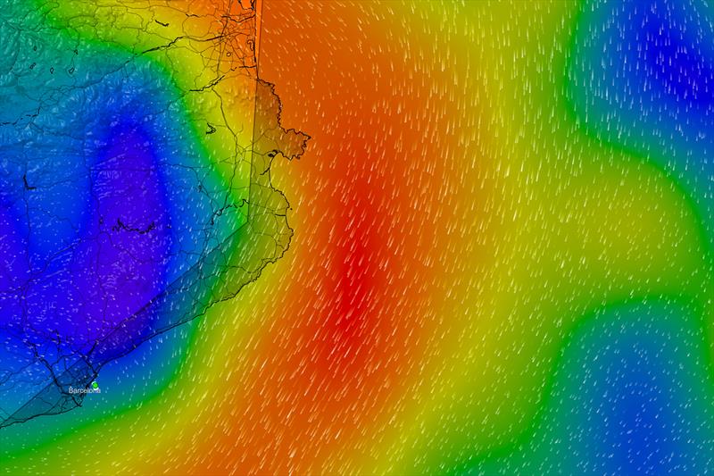 Barcelona - Wind Map - Barcelona - 1010hrs - Sept 4, 2024 photo copyright Predictwind.com taken at Real Club Nautico de Barcelona and featuring the  class