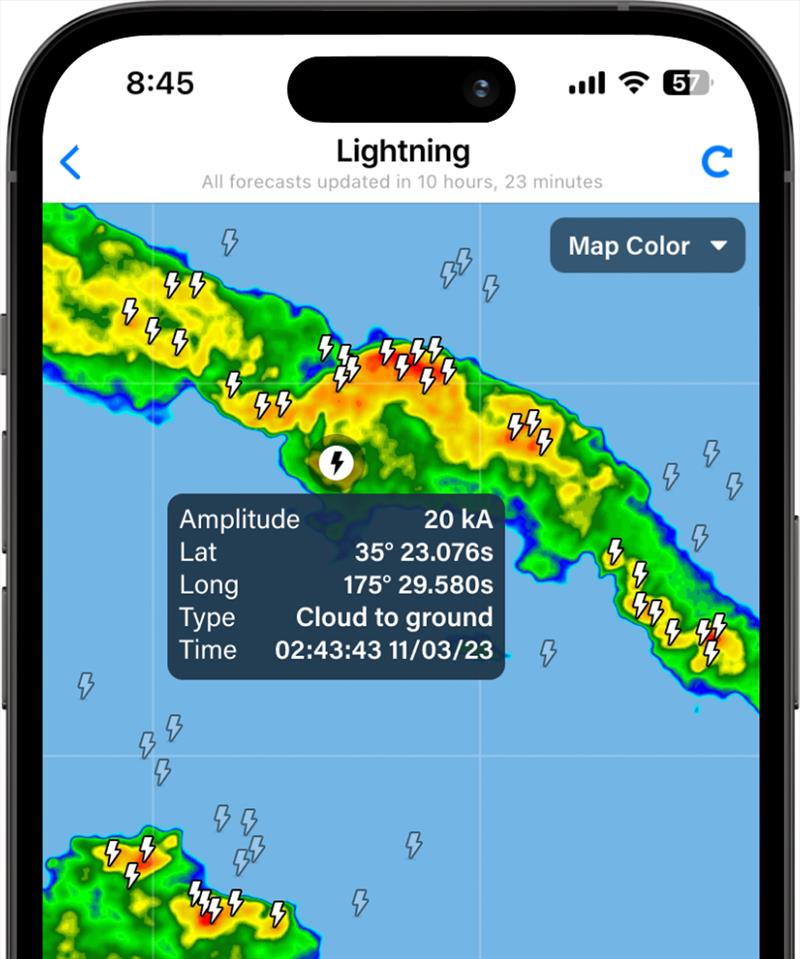 Mobile screenshot photo copyright Predictwind taken at Royal New Zealand Yacht Squadron and featuring the  class