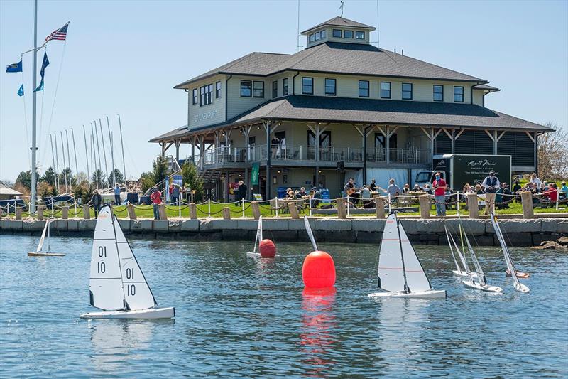 Remote-controlled model sailboats race in front of Sail Newport photo copyright Dave Hansen / Sail Newport taken at Sail Newport and featuring the Radio Sailing class