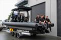 King Watercraft team with H2Ocean. Left to right: Will King (Founder), Tom Donachie (Fabricator), Aidan Stewart (Tube Fabricator), and Darren Fielding (Fabricator)