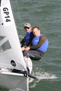 63rd Endeavour Trophy Day 1: Matt Mee and Jonny McGovern (GP14) lying fourth © Sue Pelling