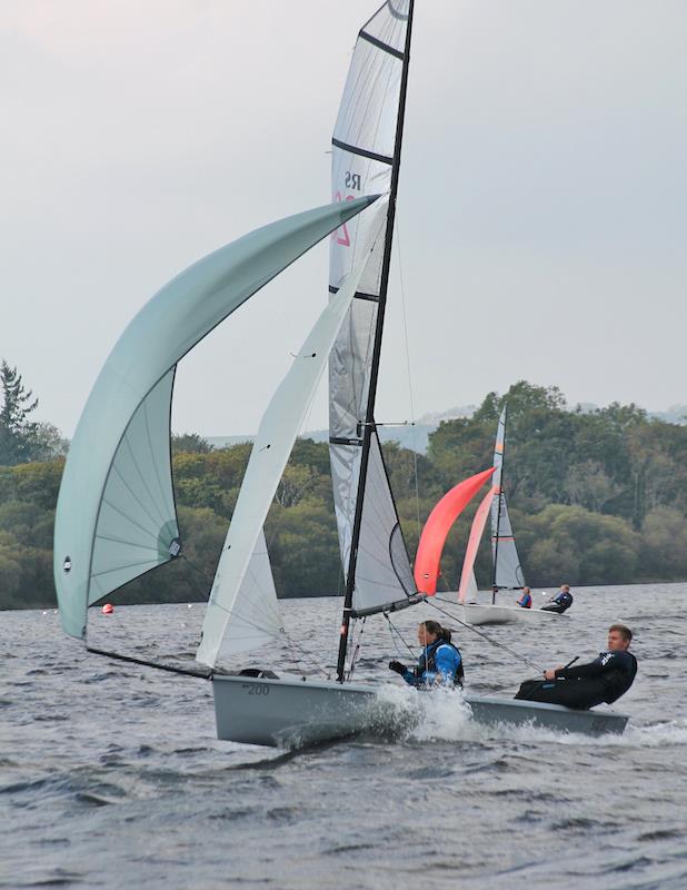 1st overall Ollie Groves and Esther Parkhurst during the 13th Great North Asymmetric Challenge photo copyright William Carruthers taken at Bassenthwaite Sailing Club and featuring the RS200 class