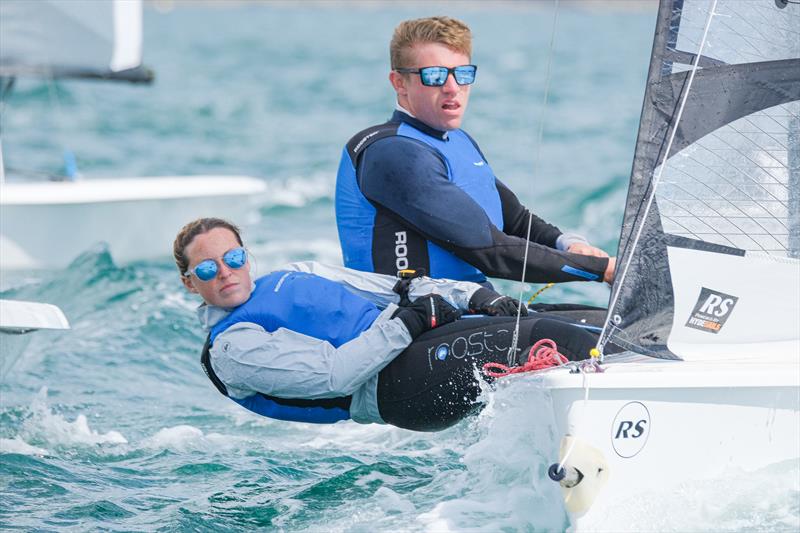 Ollie Groves and Esther Parkhurst during the Noble Marine RS400 Nationals at Torquay photo copyright Tania Hutchings / www.50northphotography.co.uk taken at Royal Torbay Yacht Club and featuring the RS400 class