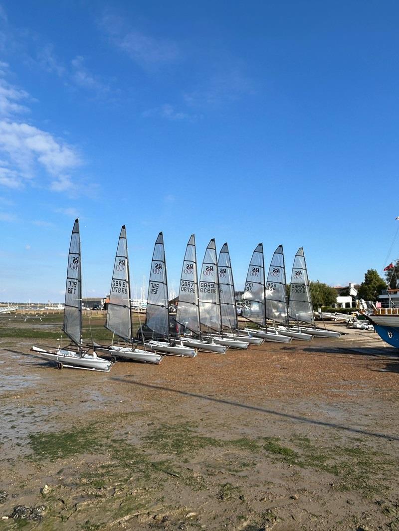 Fleet lined up for the Dabchicks RS700 Open photo copyright Dabchicks SC taken at Dabchicks Sailing Club and featuring the RS700 class