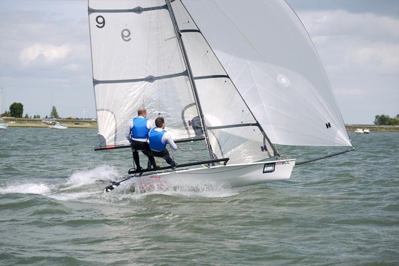 Ewan Harris and Jamie Hare in the RNLI Round The Islands Race at Blackwater SC photo copyright Oliver Southgate / OJSPhotography taken at Blackwater Sailing Club and featuring the RS800 class