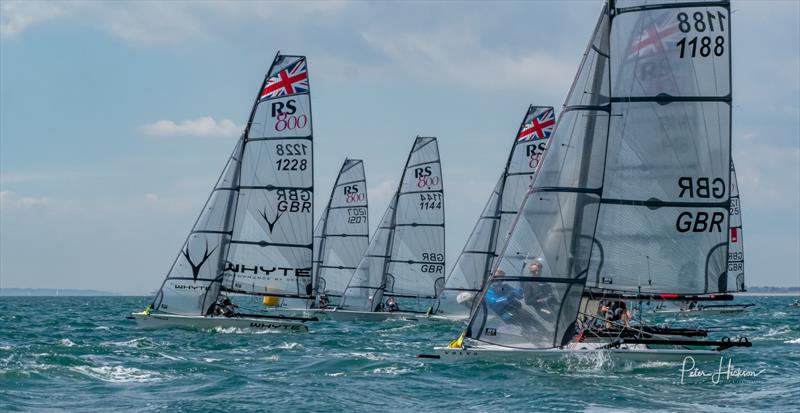 RS800 upwind photo copyright Peter Hickson taken at Hayling Island Sailing Club and featuring the RS800 class