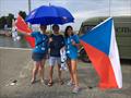 Lucy, Rohan Murphy and Helen Middleton at the 2017 RS Feva World Championship in Medemblik, Netherlands - © Lucy Jameson