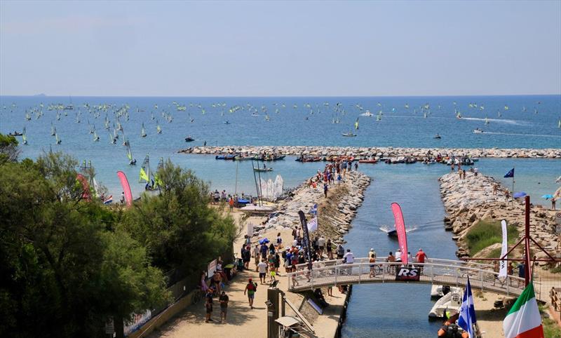 Day 1 of the RS Feva World Championships in Follonica - photo © Elena Giolai / Fraglia Vela Riva