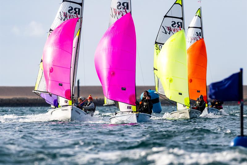 RS Feva GP3 and Winter Championships at Weymouth photo copyright Oli King Photography taken at Weymouth & Portland Sailing Academy and featuring the RS Feva class