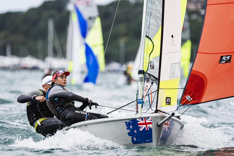 Day 1 - SailGP Inspire- RS Feva - Royal Akarana YC - Jan 17, 2025 photo copyright Justin Mitchell www.justinmitchell.co.nz - Instagram: @jl_mitchell_ taken at Royal Akarana Yacht Club and featuring the RS Feva class