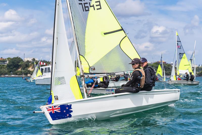 Day 2 - SailGP Inspire- RS Feva - Royal Akarana YC - Jan 18, 2025 - photo © Justin Mitchell www.justinmitchell.co.nz - Instagram: @jl_mitchell_