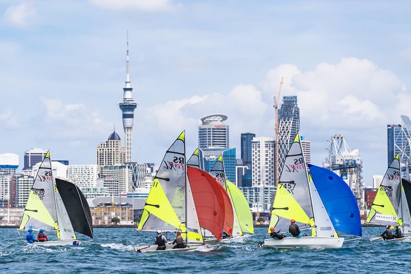 Day 2 - SailGP Inspire- RS Feva - Royal Akarana YC - Jan 18, 2025 - photo © Justin Mitchell www.justinmitchell.co.nz - Instagram: @jl_mitchell_