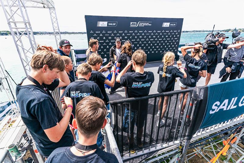 Day 4 - Winners on the main SailGP Stage - SailGP Inspire- RS Feva - Royal Akarana YC - Jan 19, 2025 photo copyright Justin Mitchell www.justinmitchell.co.nz - Instagram: @jl_mitchell_ taken at Royal Akarana Yacht Club and featuring the RS Feva class