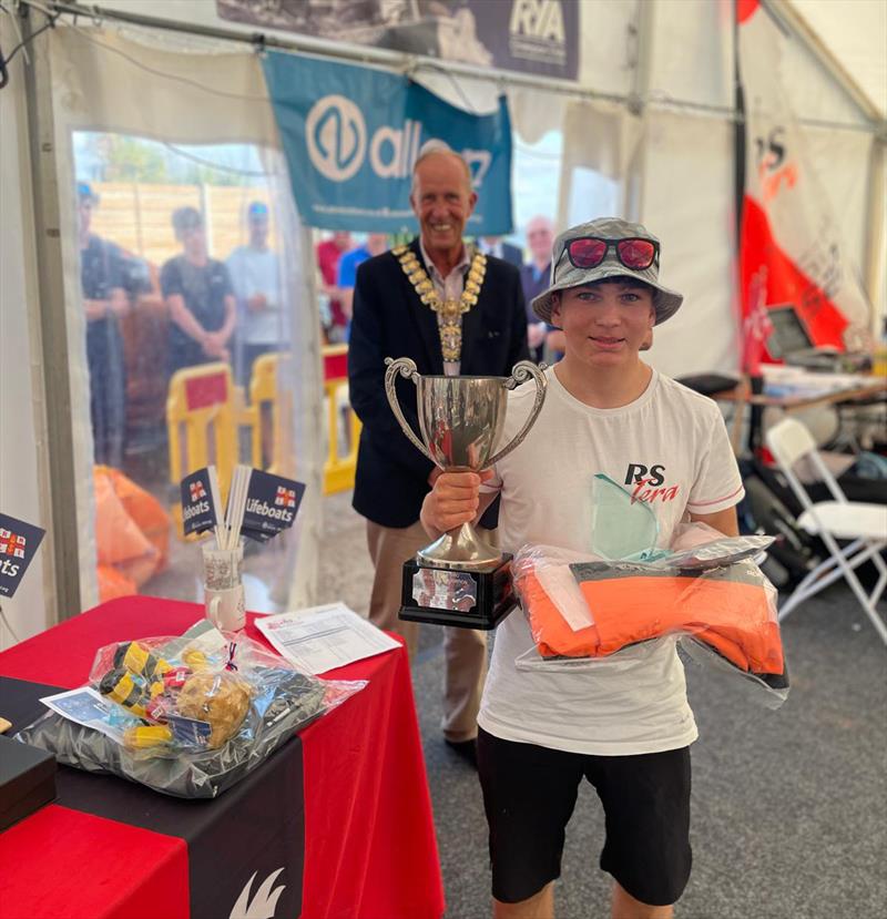 Pro Champion - Will Stratton-Brown in the Rooster RS Tera Nationals at Thorpe Bay photo copyright Mark Dell taken at Thorpe Bay Yacht Club and featuring the RS Tera class