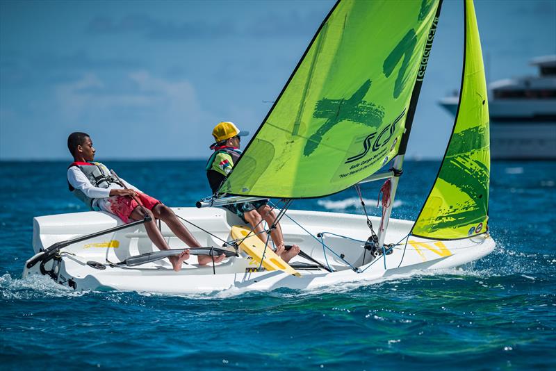 45th St. Maarten Heineken Regatta Day 3: The Next Generation racers had a chance to share the race course with the big boats out in Simpson Bay - photo © Laurens Morel / www.saltycolours.com