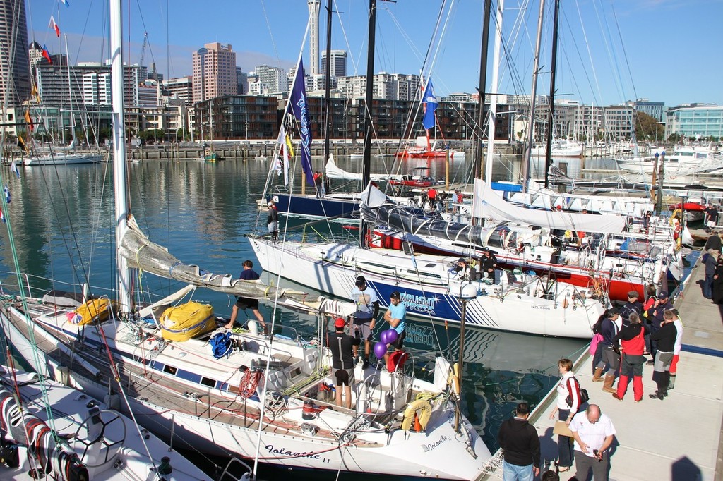 Part of the fleet for the 2012 Auckland Noumea race in the Viaduct Basin before the start in Viaduct harbour, Auckland  photo copyright Richard Gladwell  taken at  and featuring the  class