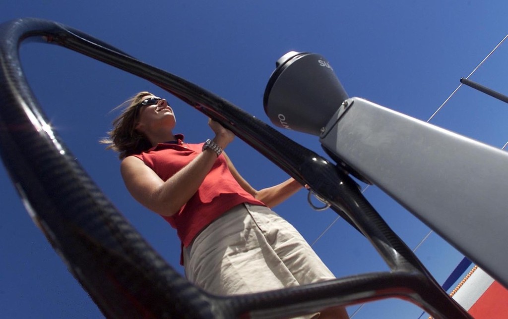 Last previous all-woman Volvo Ocean Race crew, Amer Sports Too skipper Lisa McDonald 2001-02 Volvo Ocean Race

 photo copyright Carlo Borlenghi http://www.carloborlenghi.com taken at  and featuring the  class