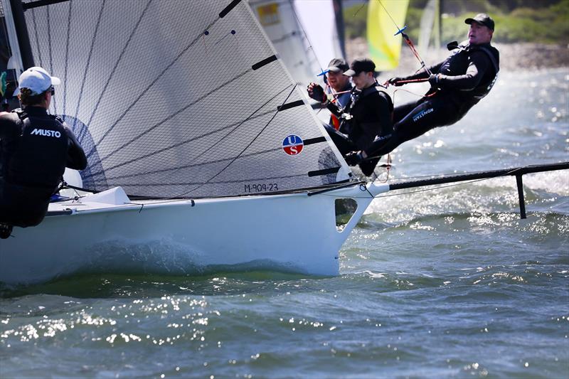 NSW 16ft Skiff Titles Port Hunter - Mark rounding action - photo © Promocean Media