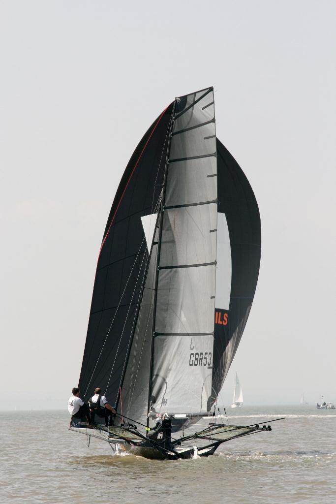 UK 18ft Skiff Grand Prix Round 1 at Stone Sailing Club photo copyright Eddie Aldridge taken at Stone Sailing Club and featuring the 18ft Skiff class