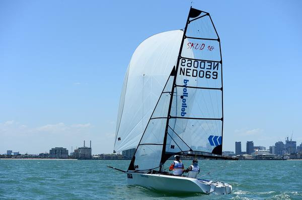 Rolf Schrama & Sandra Nap on day 2 of ISAF Sailing World Cup Melbourne - photo © Sport the library / Jeff Crow