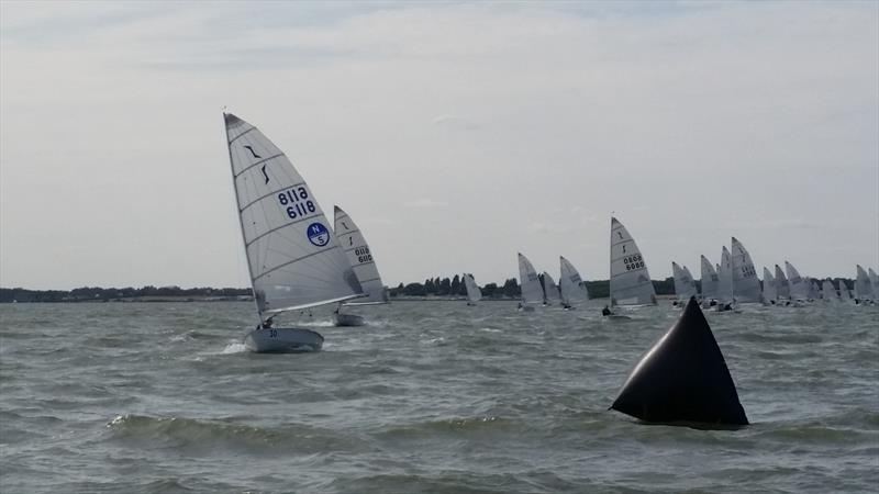 Cumbley leads Davenport in race 2 on day 2 of the Allen 2024 Solo Nationals at Brightlingsea - photo © Will Loy