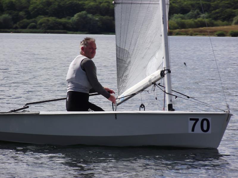 Steve Denison concentrates on keeping the transom from dragging - Gill Solo Inland Championship at Grafham - photo © Will Loy