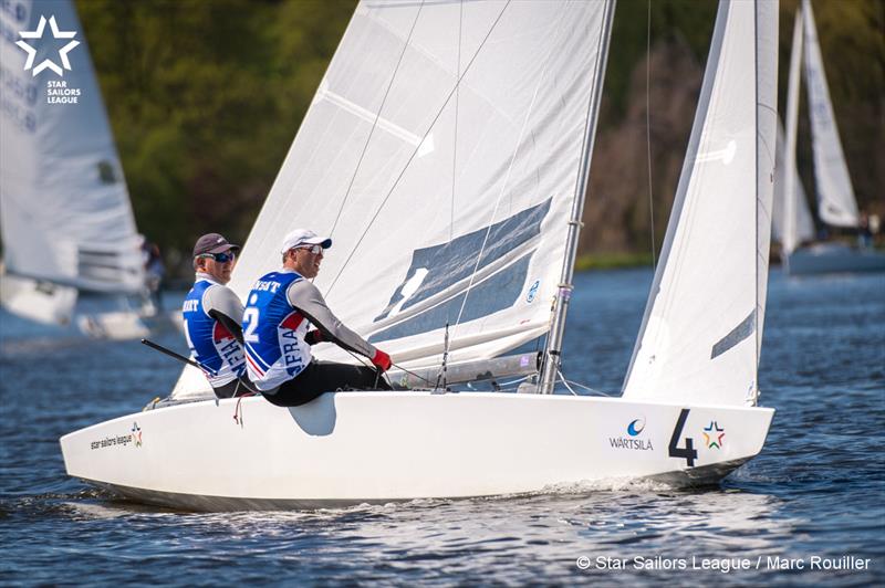 Xavier Rohart & Pierre-Alexis Ponsot on day 3 of the SSL City Grand Slam: Hamburg photo copyright Marc Rouiller / SSL taken at Norddeutscher Regatta Verein and featuring the Star class