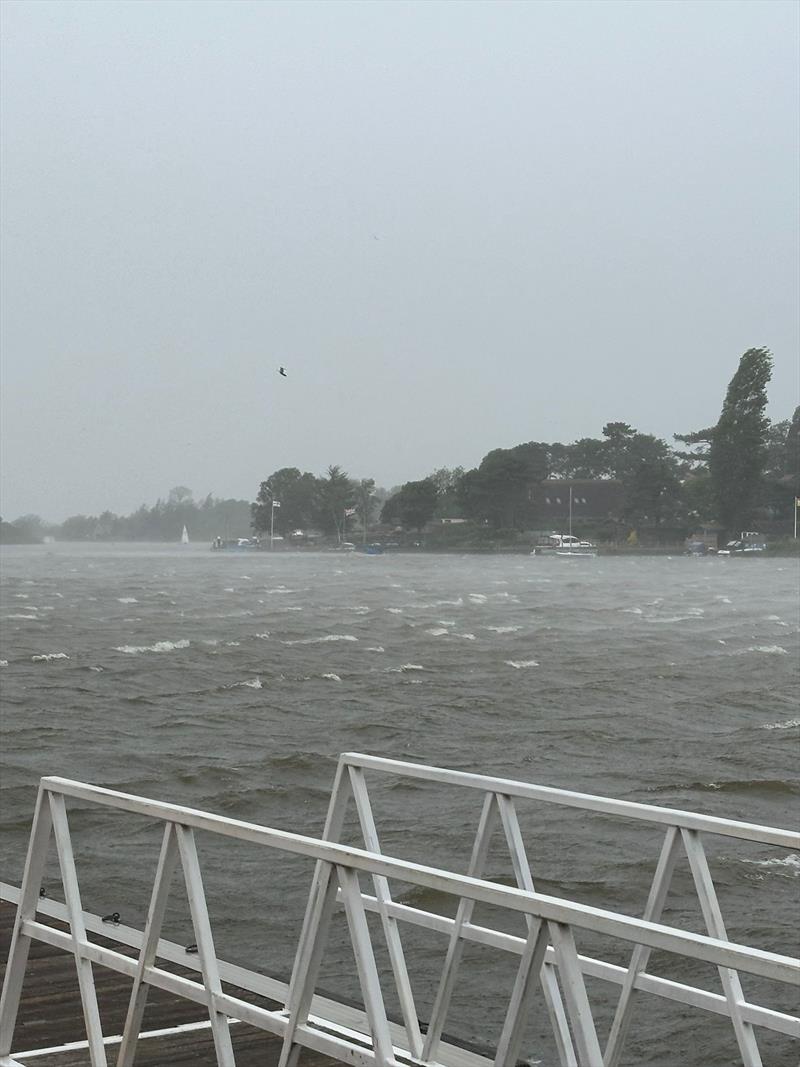 A squall causes the abandonment of race 3 during the HD Sails Southern Paddle Series at Waveney & Oulton Broad photo copyright Anna Clark taken at Waveney & Oulton Broad Yacht Club and featuring the Streaker class