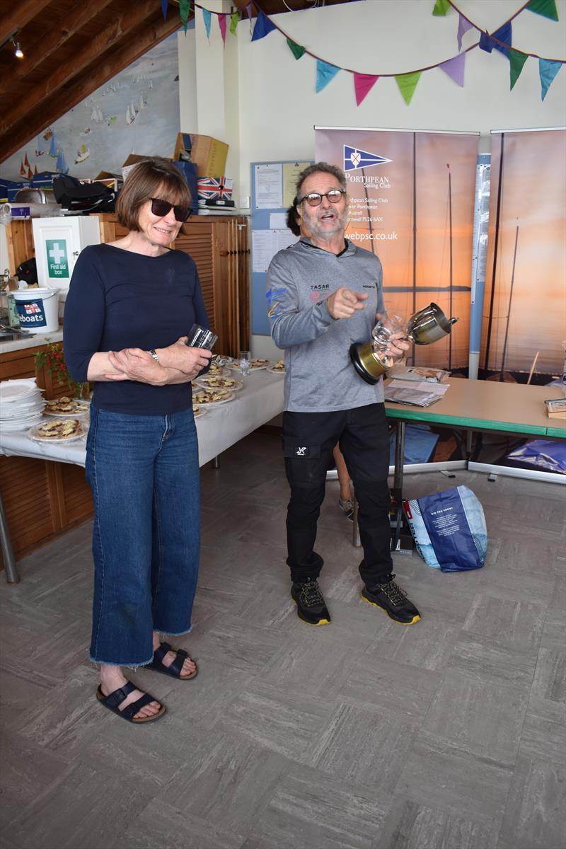 Winners Steve & Sarah Cockerill in the Tasar Nationals at Porthpean - photo © Ken Fobbester