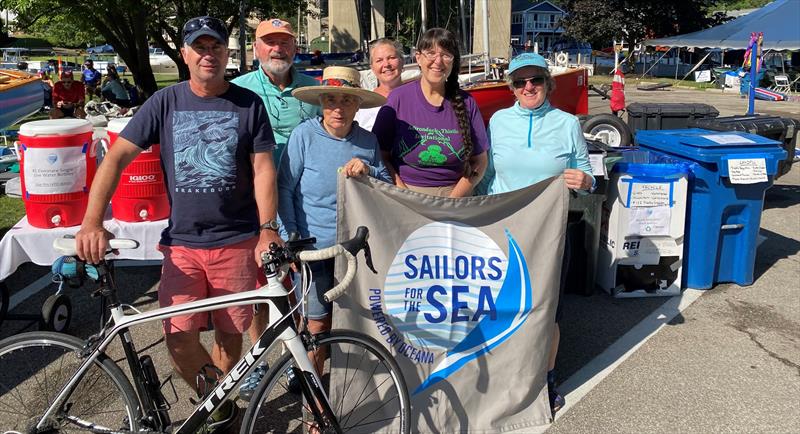 Sailors for the Sea Skipper Mike Ingham, left, spearheaded the Clean Class initiative with the Thistle Class - photo © John Yingling