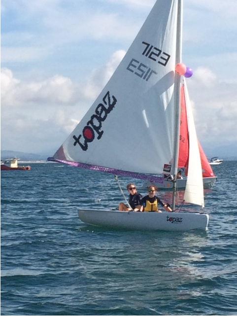 Dinghy sailing from Abersoch Sailing Club photo copyright Andy Teague taken at Abersoch Sailing Club and featuring the Topaz class