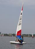 Oscar Lay approaches the windward mark during the Island Barn Topper Open © Kate Symons