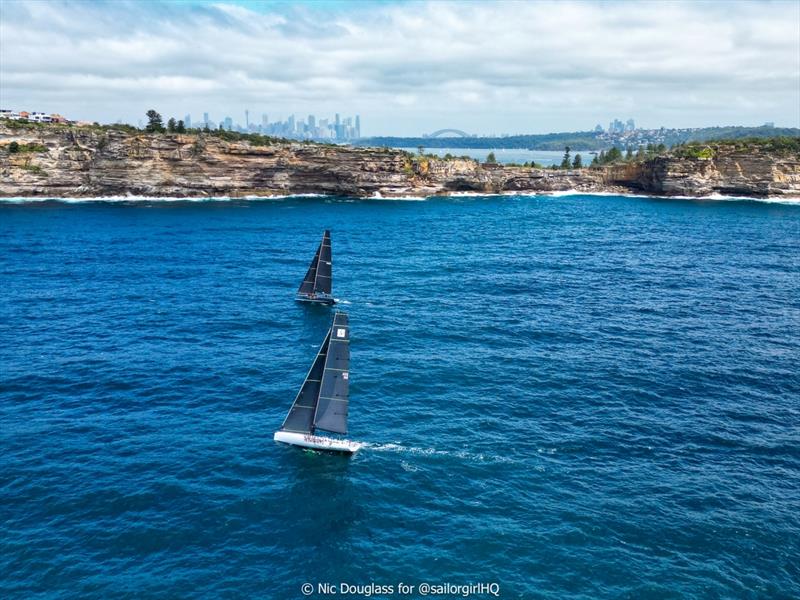 Smuggler and Hooligan extended in Race 3 after a port tack start - TP52 Pallas Capital Gold Cup Act 1 - photo © Nic Douglass for @sailorgirlHQ